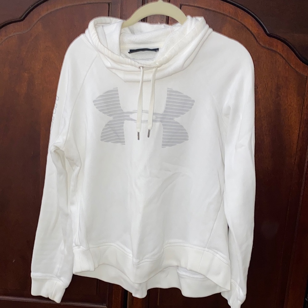 Under Armour cowl neck white women’s hoodie size M